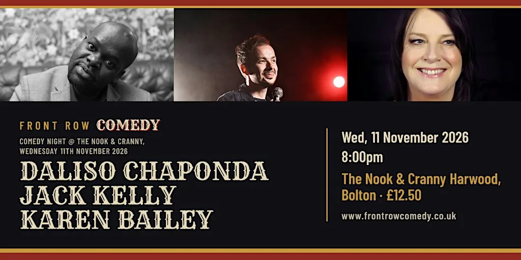 Comedy Night @ The Nook & Cranny, Wednesday 11th November 2026 at The Nook & Cranny Harwood
