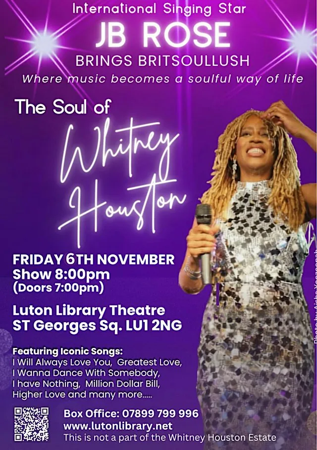 "The Soul of Whitney Houston" live show at Luton Library Theatre