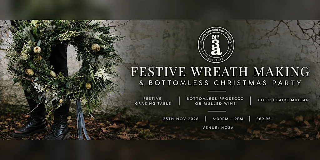 Festive Wreath making & Bottomless Christmas party
