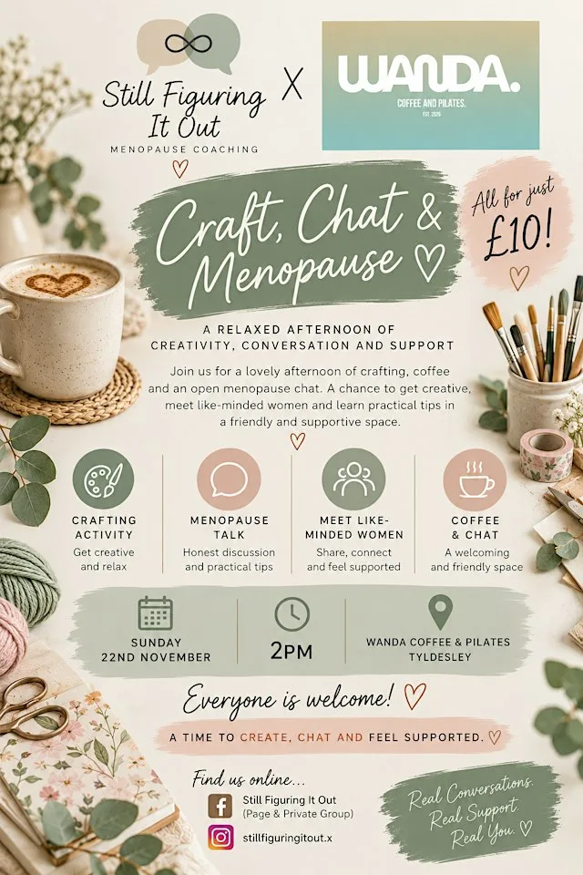 Craft, chat & menopause at Wanda coffee & Pilates