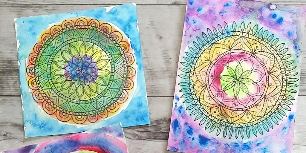 Mini messy mandalas art workshop at Crafts for Wellbeing