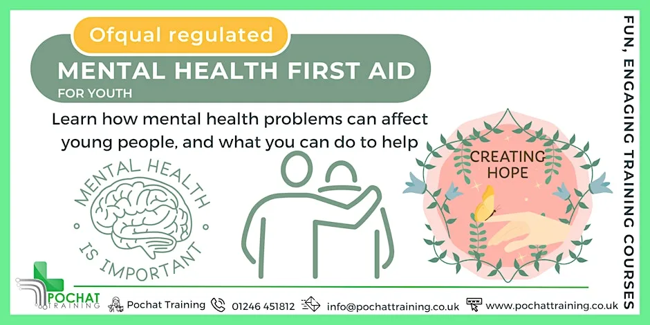 Level 2 Award in First Aid for Youth Mental Health (RQF) (Physical classro at Pochat Training
