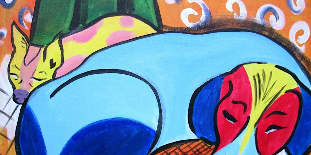 Paint Picasso Two Dogs Sleeping, London at London Art Bar, Holborn