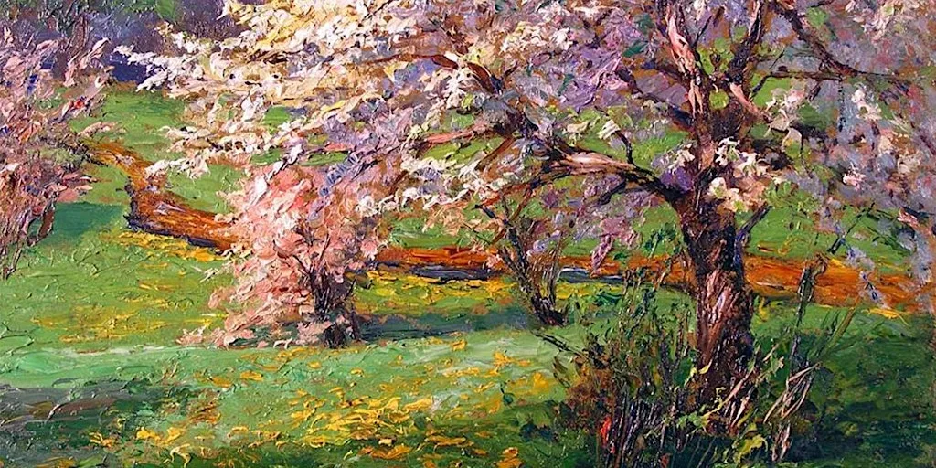 Paint Olga Wisinger Florian Spring Landscape, London at London Art Bar, Holborn
