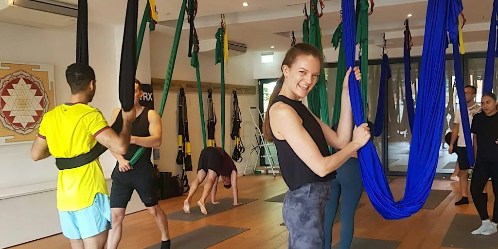 Dynamic Aerial Yoga Class at Gymbox Elephant & Castle
