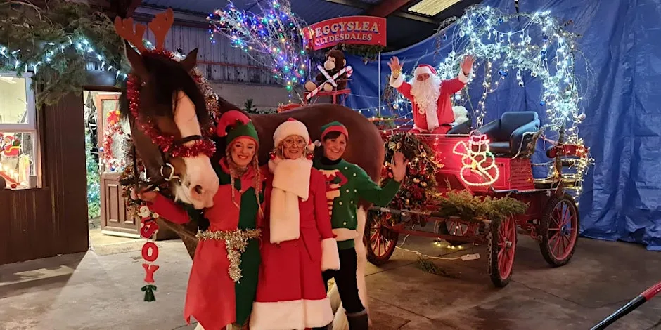 Santa is coming to Peggyslea Clydesdales! at Peggyslea Farm Visit Scotland 4 star Bed and Breakfast