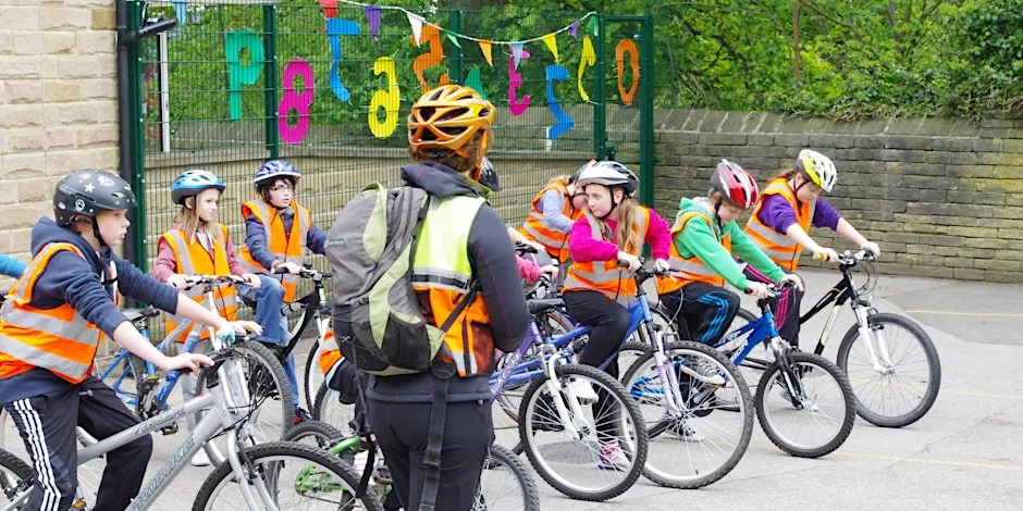 Bikeability Level 1 holiday course at Lightcliffe C of E Primary School