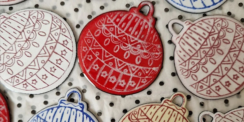 Enamel Christmas Decorations Class at Coburg House Art Studios