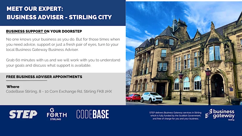 Meet Our Expert: Business Adviser (Stirling City Centre) at CodeBase Ltd