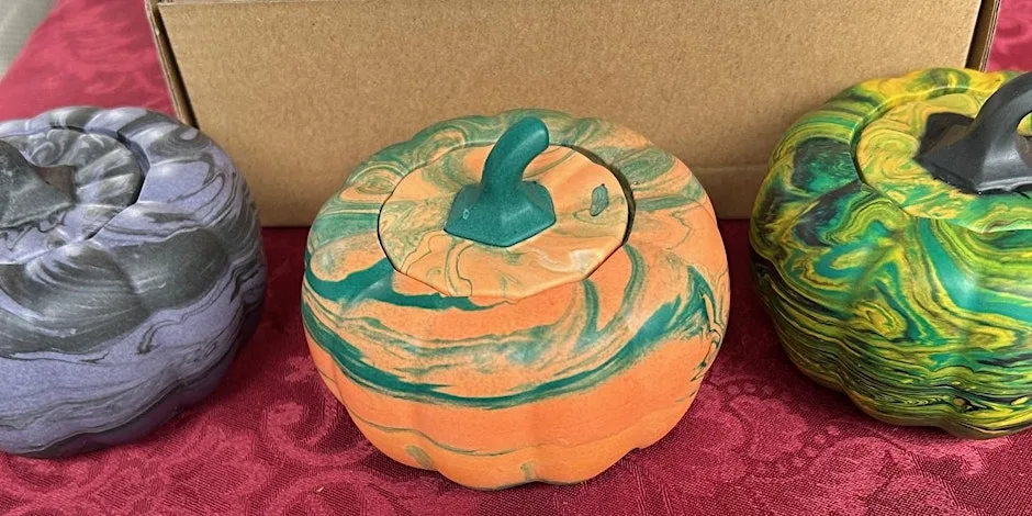 The Create & Sip Jesmonite Pumpkin Pot Workshop in Beverley with Objectify