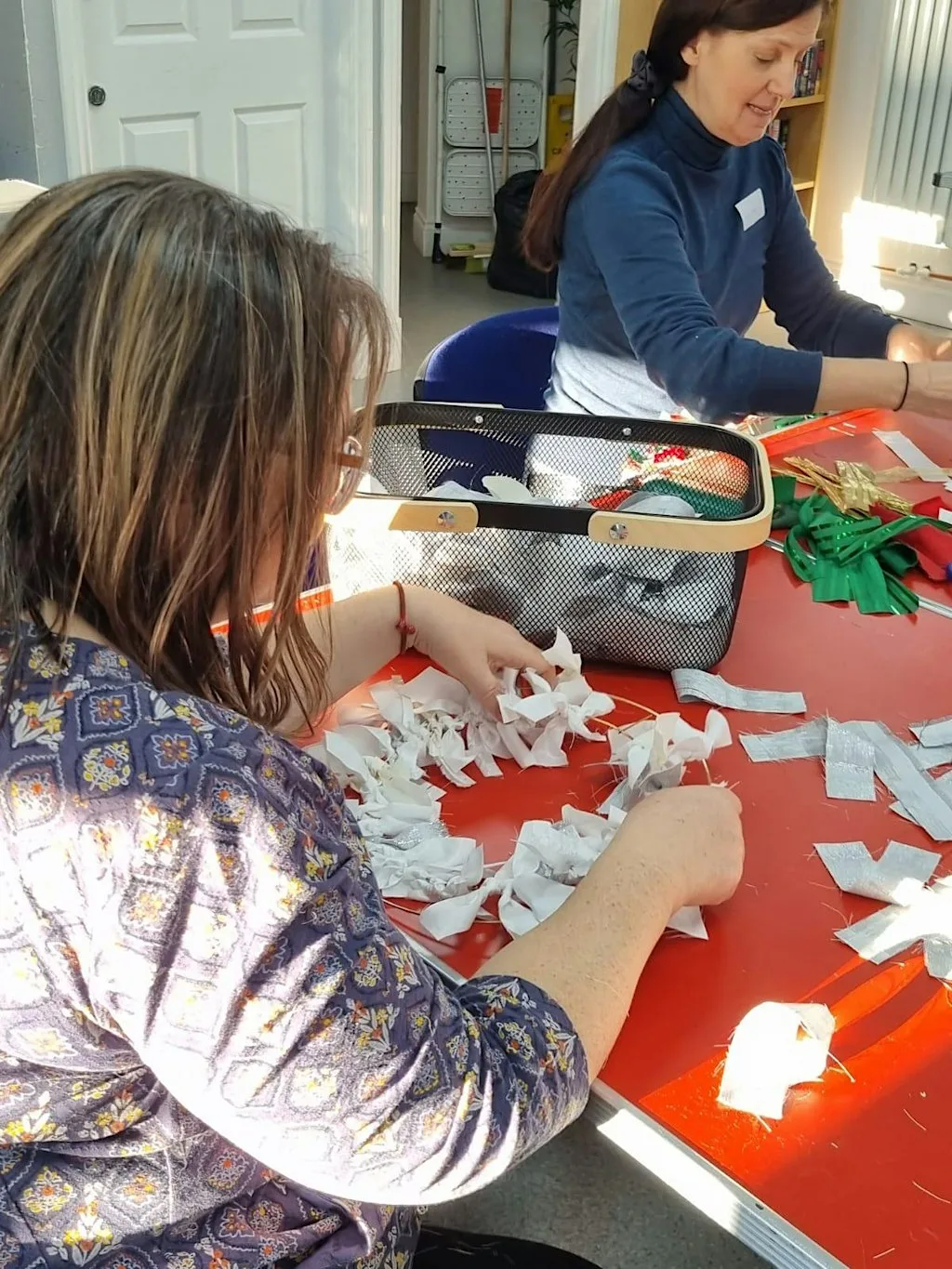 Christmas Fabric Wreath Workshop BYOB at R:evolve thrift + gift - Battlefield