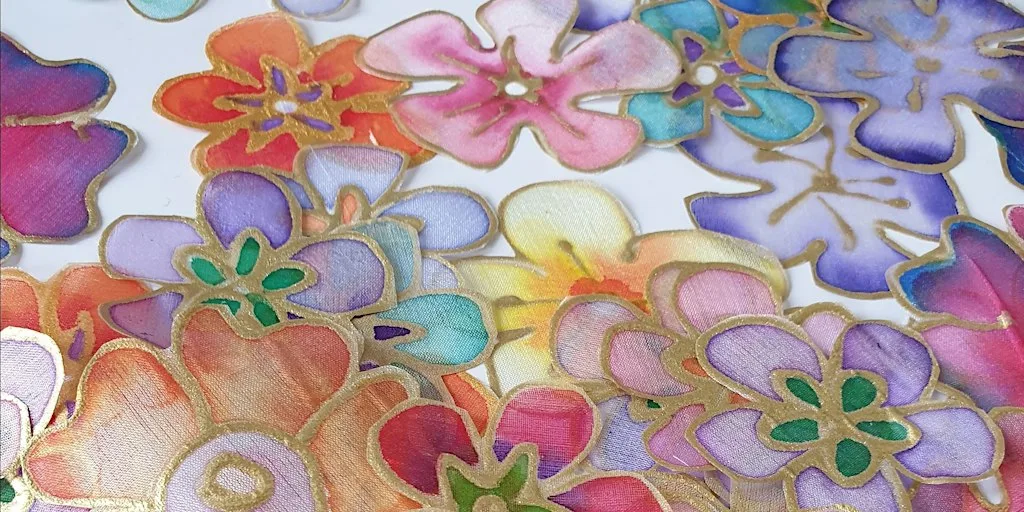 Silk Painted Blossom Lights