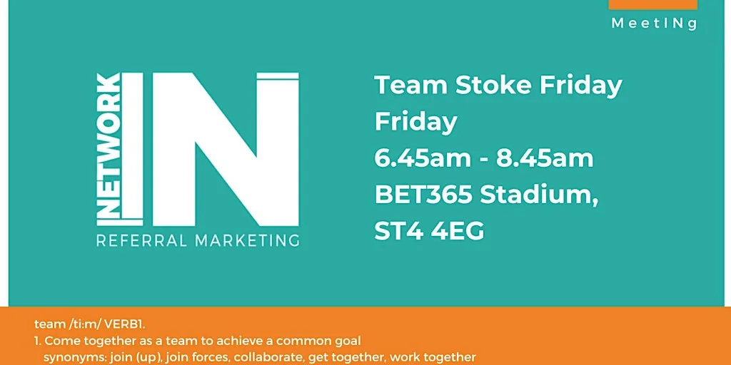 NetworkIN Team Stoke Friday Breakfast Fortnightly Meeting at bet365 Stadium
