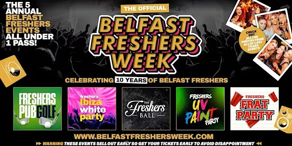 The Official Belfast Freshers Gold Access 2026 - All Annual Events Included
