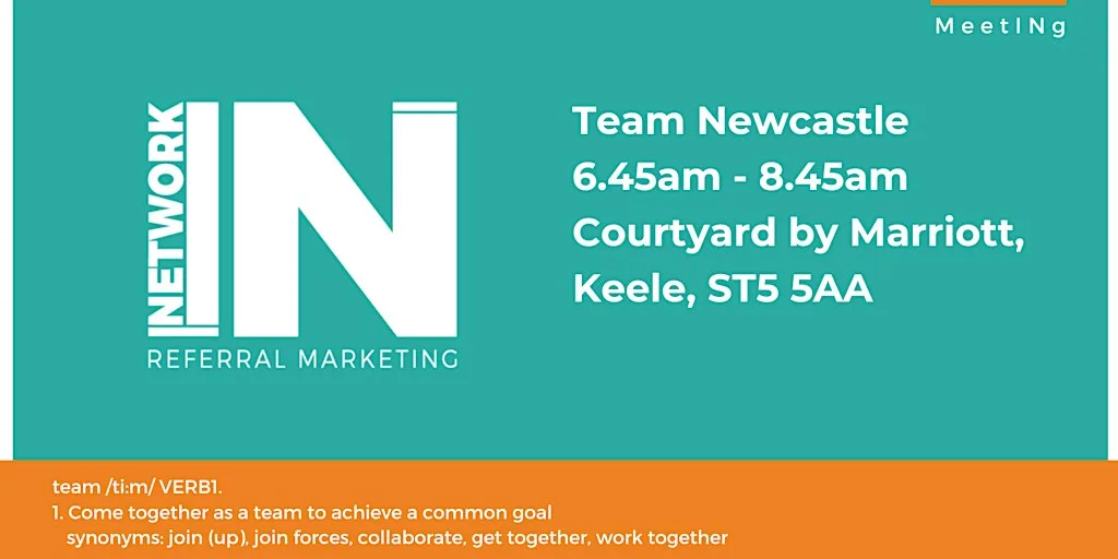 NetworkIN Team Newcastle Breakfast Fortnightly Meeting at Courtyard Keele Staffordshire