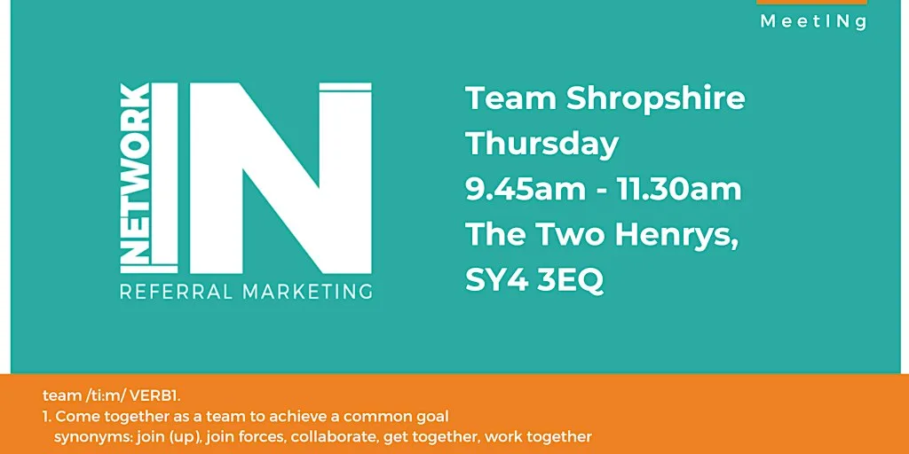 NetworkIN Team Shropshire Fortnightly Meeting at The Two Henrys
