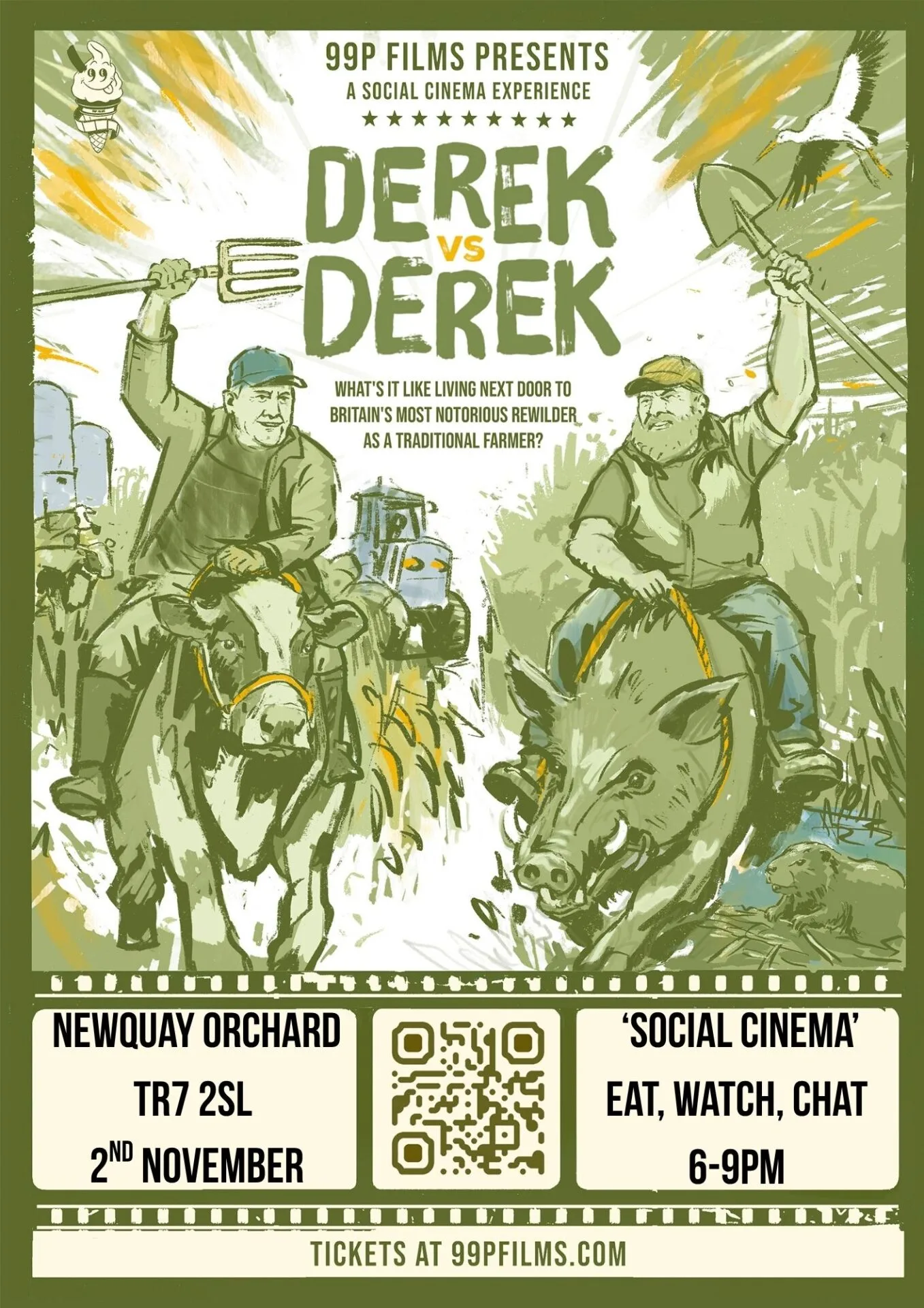 99p film club - Derek Vs Derek at Newquay Orchard