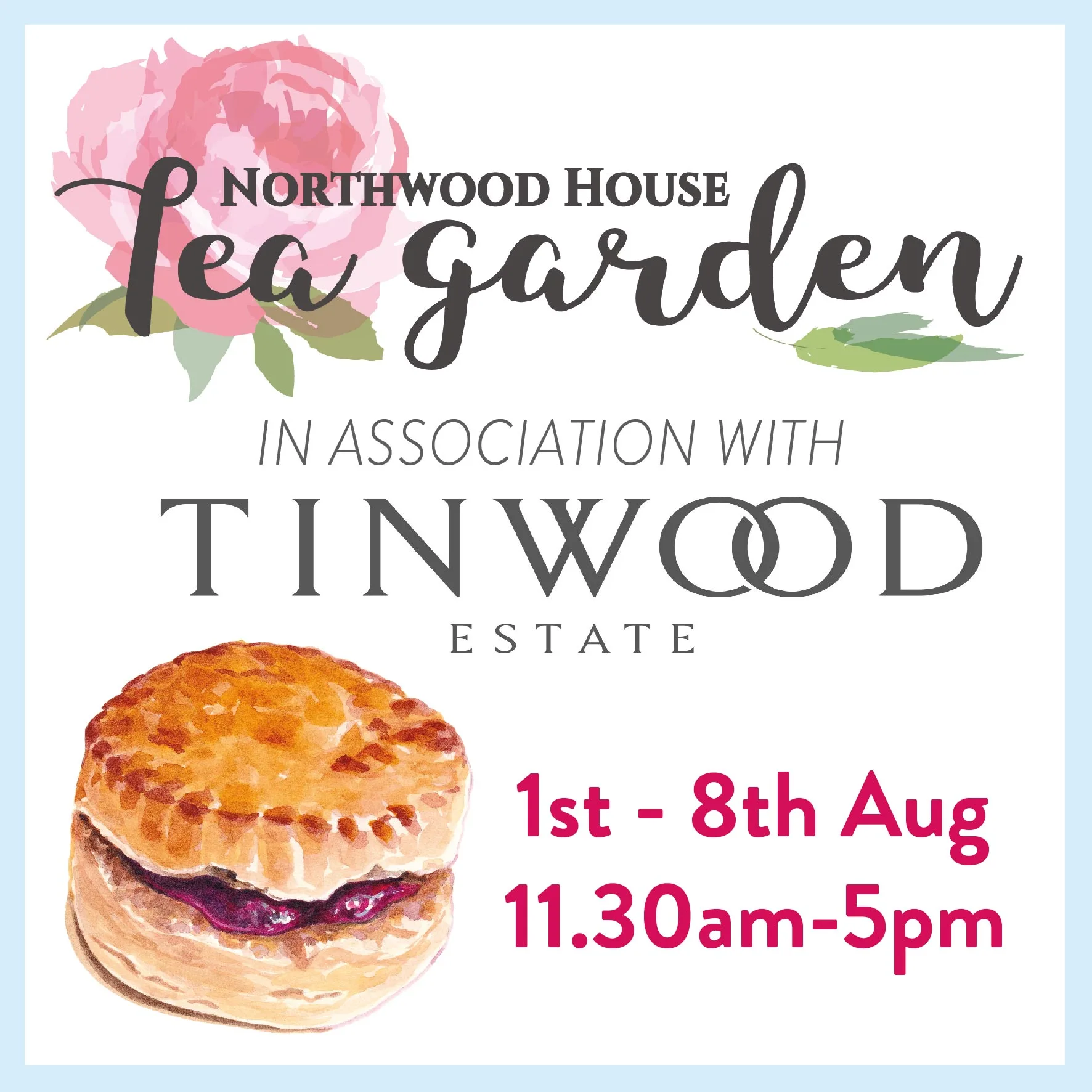 The Northwood House Tea Garden in association with Tinwood Estate English Sparking Wine at Northwood House