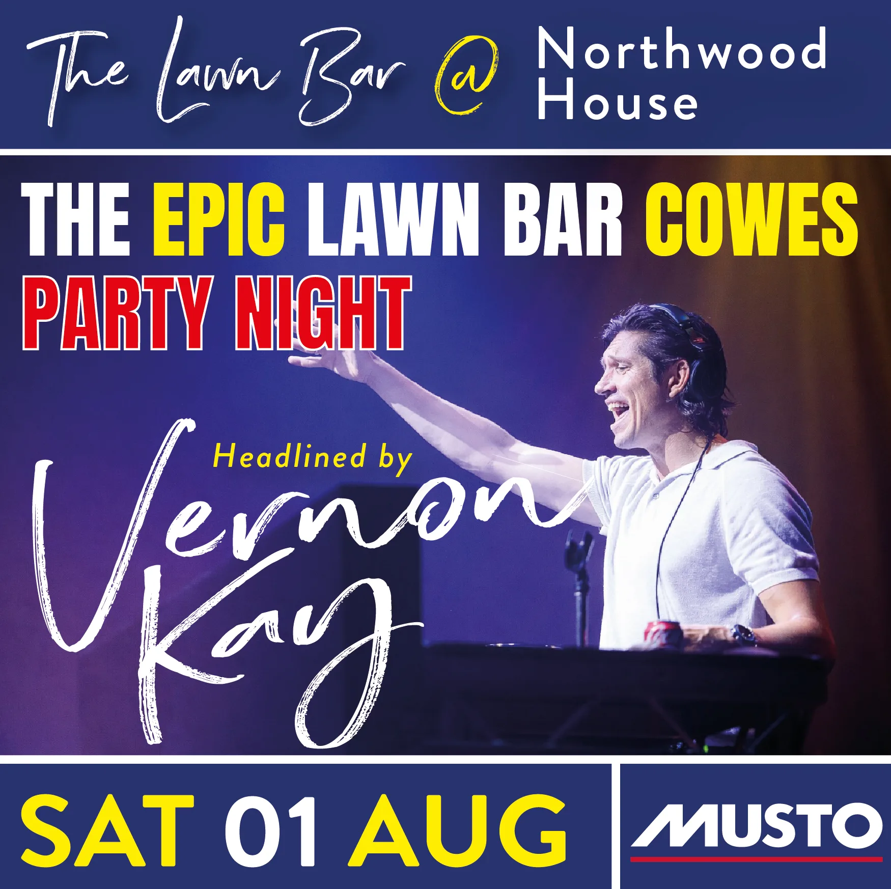 The Epic Lawn Bar Cowes Party Night – Headlined by Vernon Kay at Northwood House