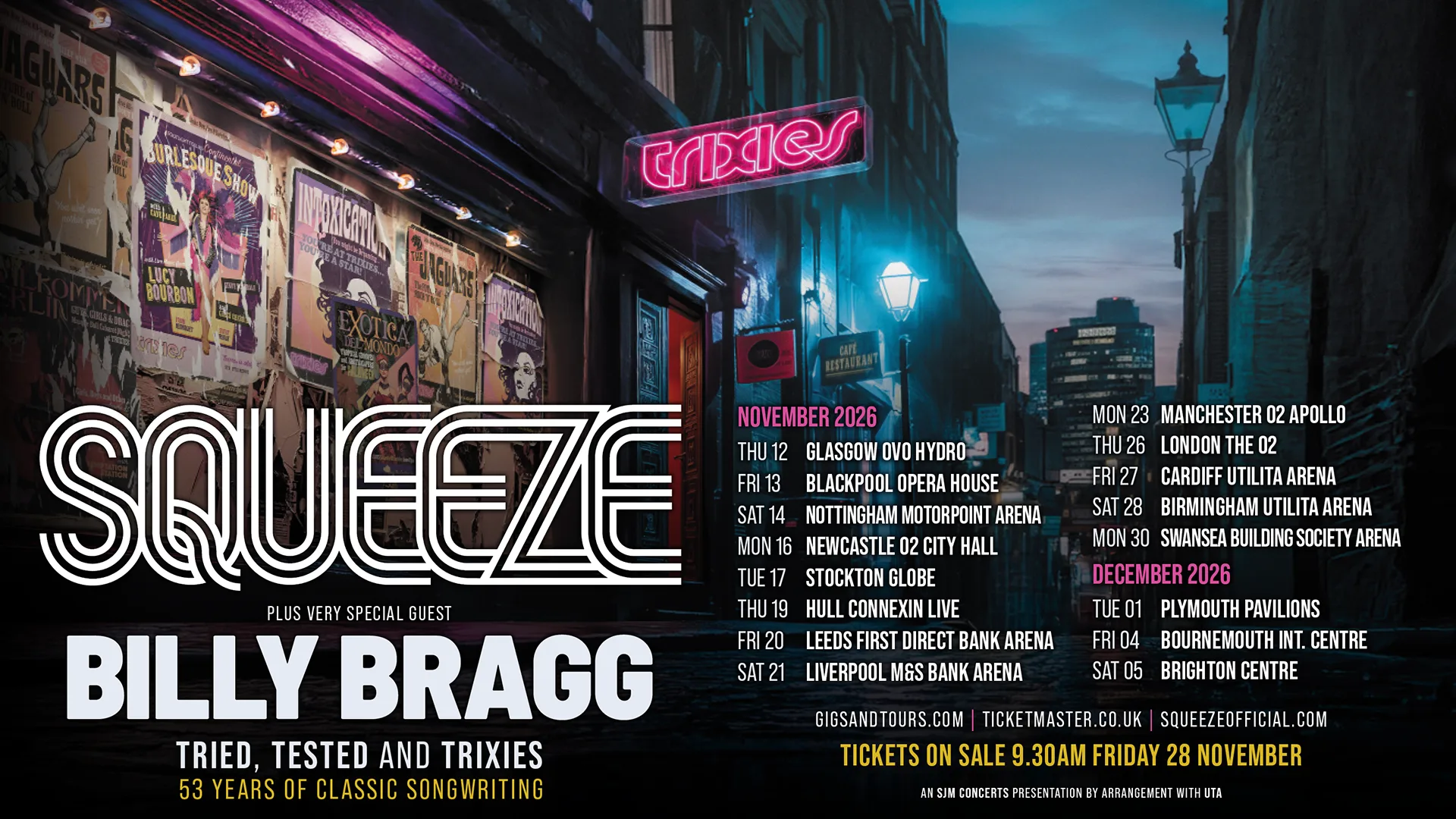 Squeeze Plus Very Special Guest Billy Bragg at Stockton Globe