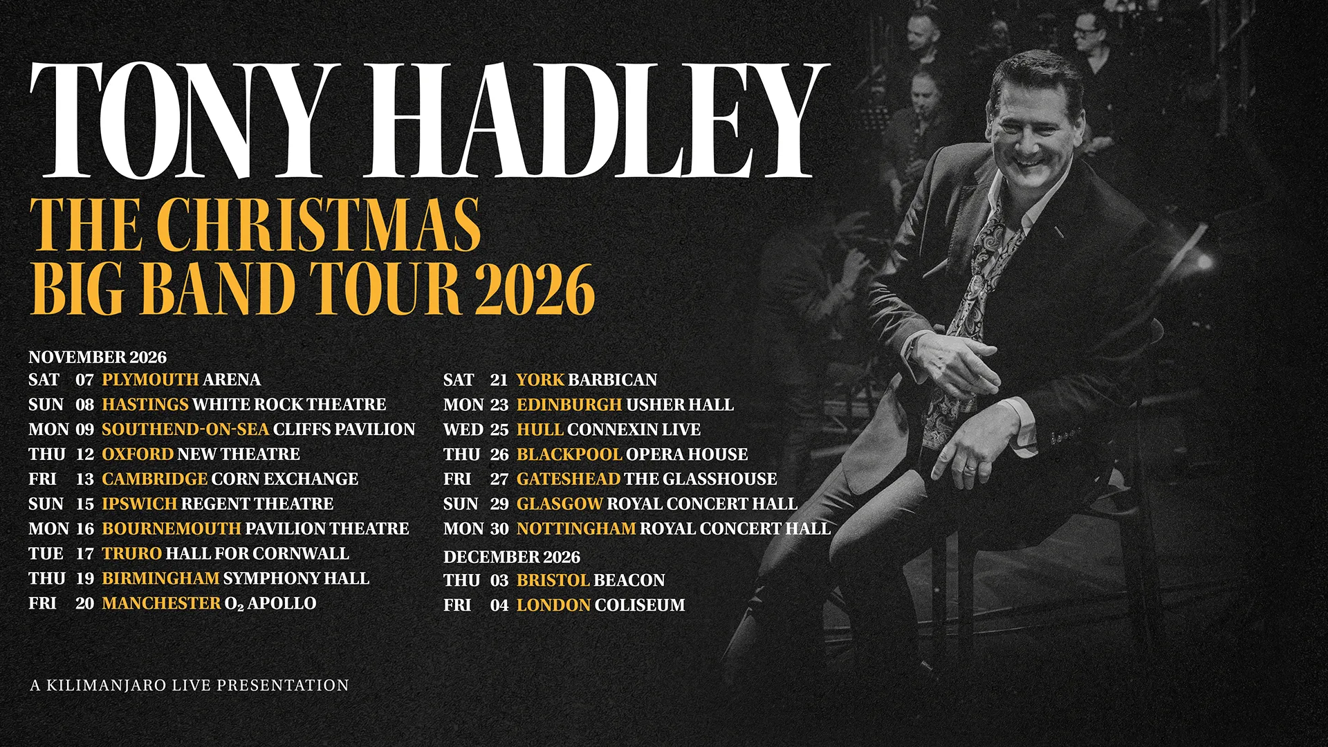 Tony Hadley - The Christmas Big Band Tour 2026 at New Theatre Oxford