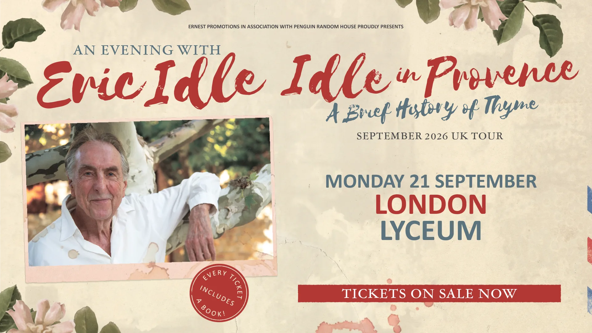 Eric Idle: Idle in Provence at Lyceum Theatre