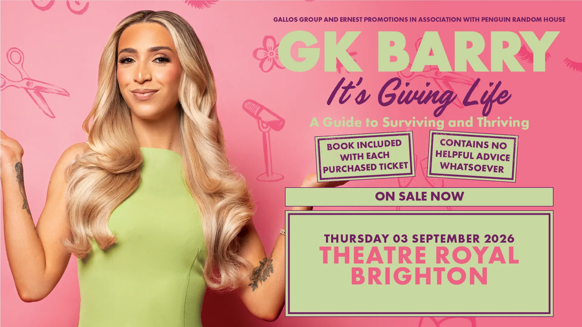 GK Barry: It's Giving Life at Theatre Royal Brighton