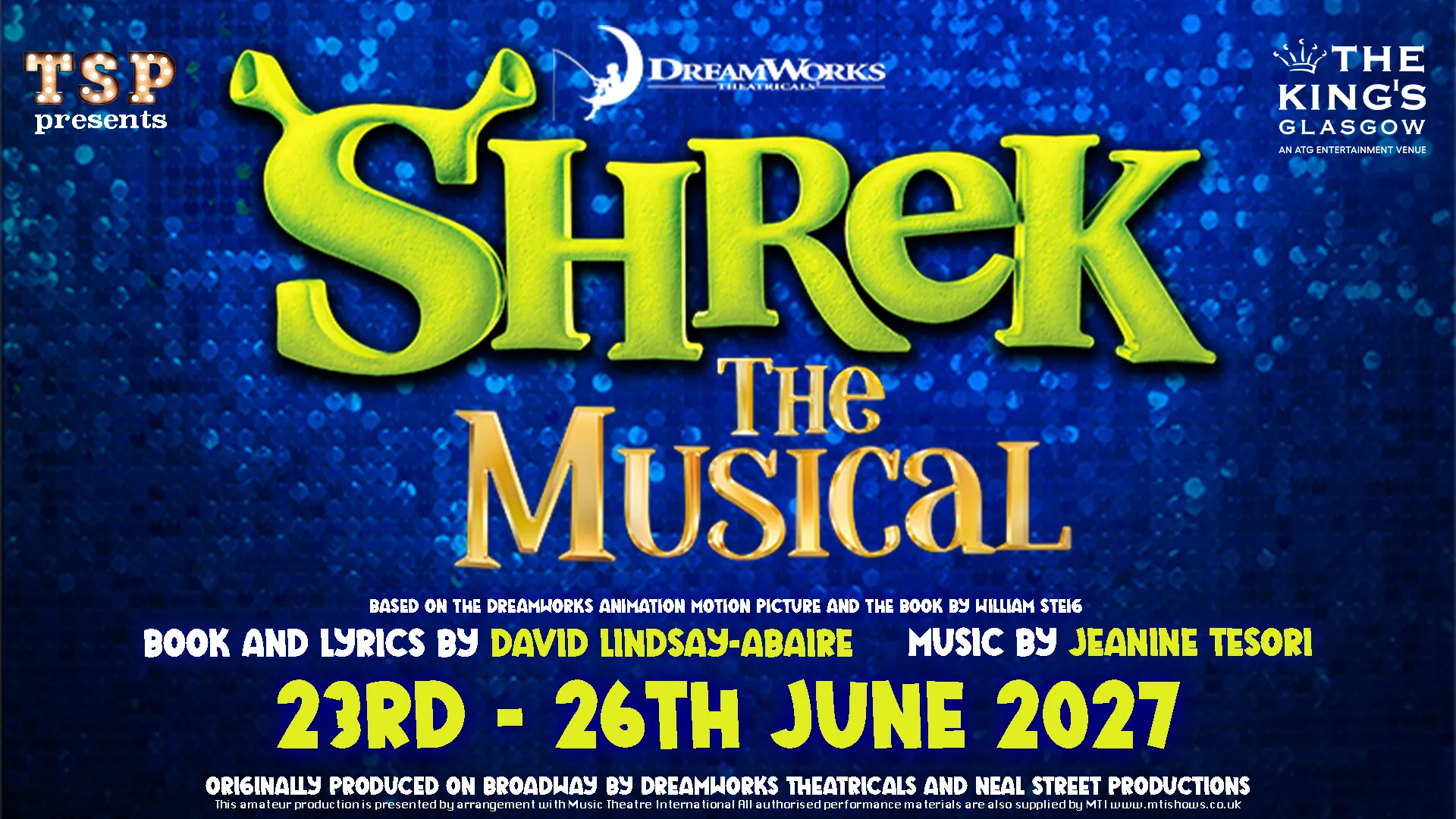 TSP presents Shrek the Musical at King's Theatre, Glasgow