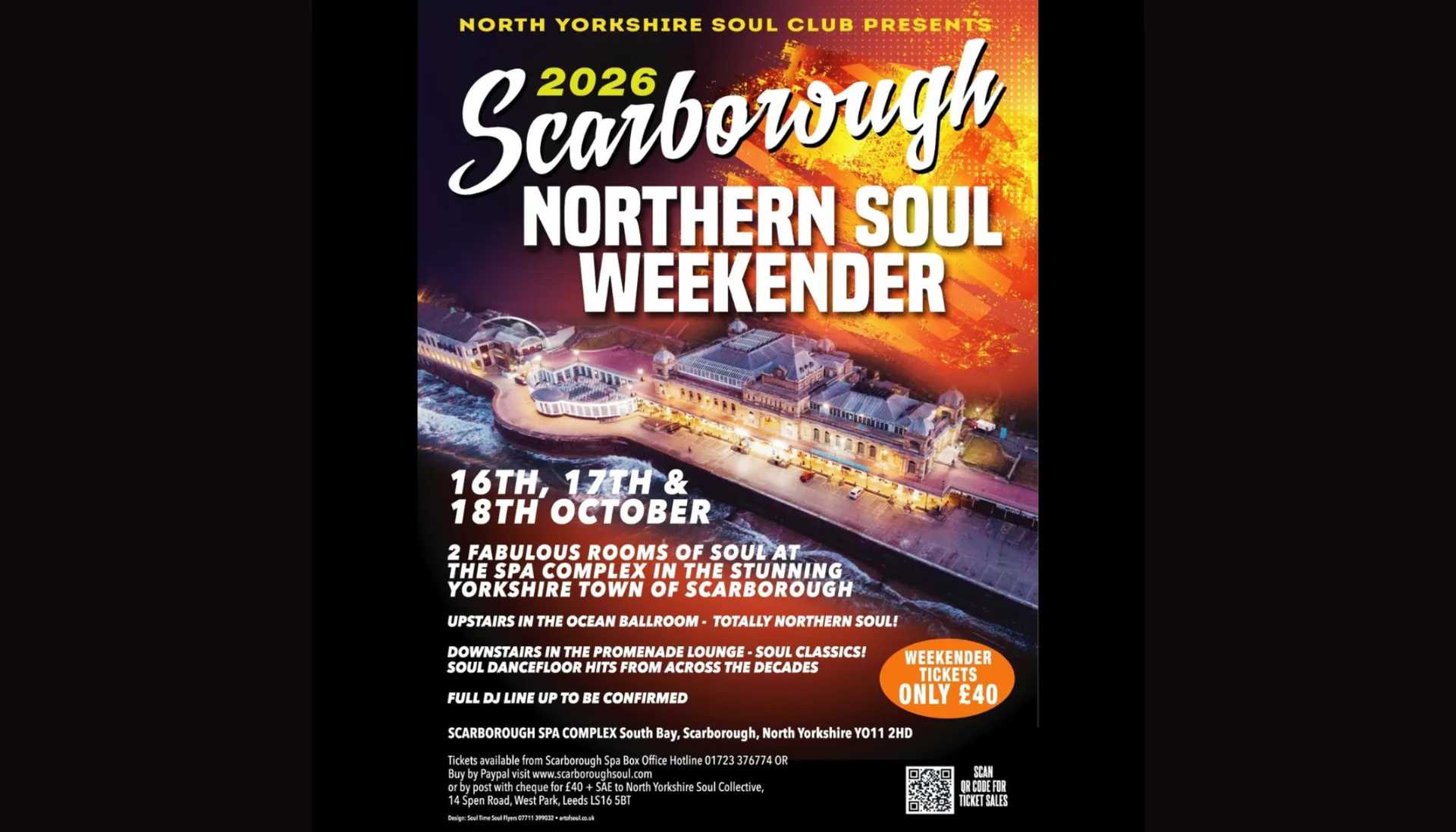 Scarborough Northern Soul Weekender 2026 at Scarborough Spa Ocean Room