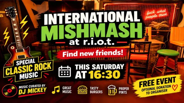 [FREE] - Friendships and good CLASSIC ROCK Music at R.I.O.T ! 🍺👋 🎸 at R.i.o.t