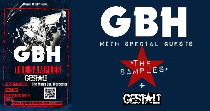 GBH + The Samples + Gestalt - Live At The Marrs Bar
