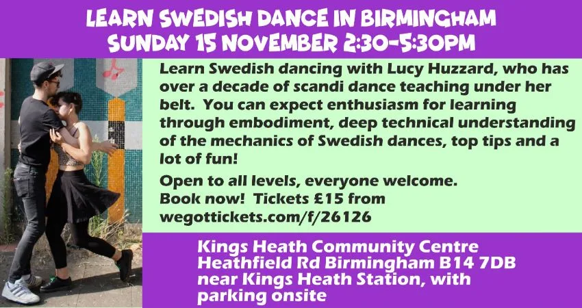 Learn Swedish Dance with Lucy Huzzard at Kings Heath Community Centre