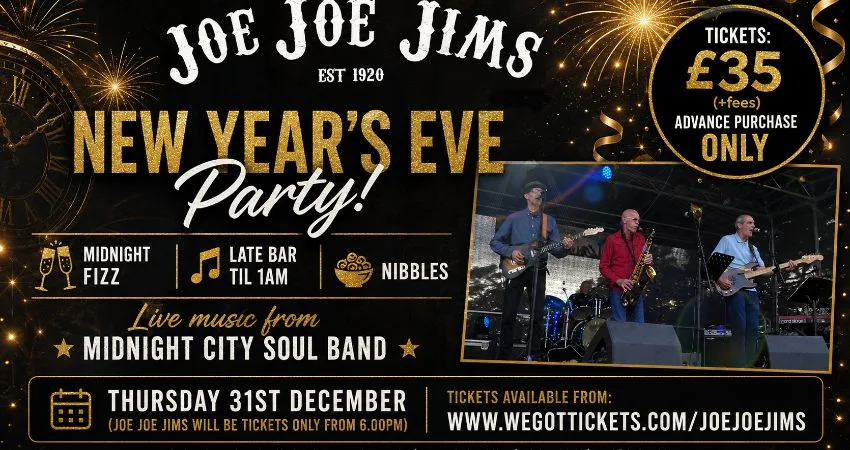 Joe Joe Jims New Year's Eve Party Featuring Midnight City Soul Band!