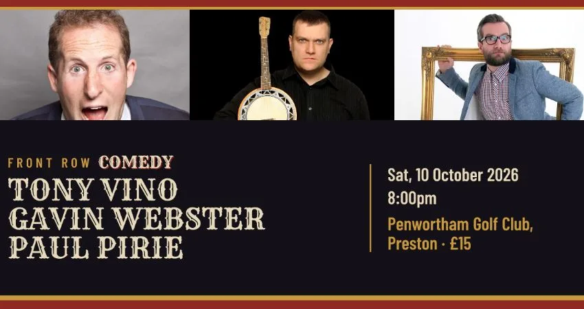 Comedy Night @ Penwortham Golf Club, Saturday 10th October 2026 at Penwortham Golf Club