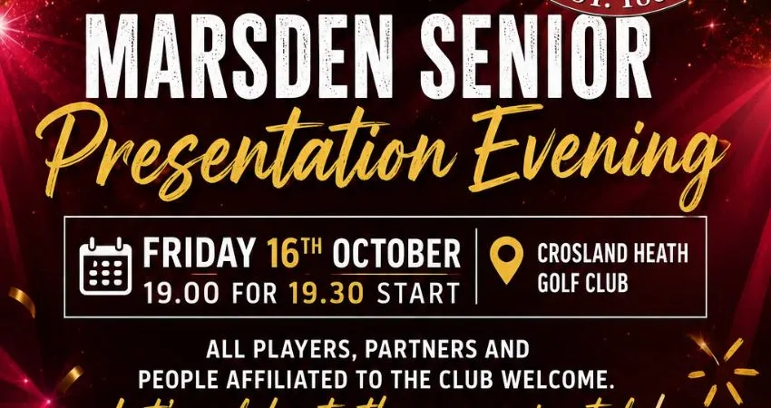 Senior Presentation Evening at Crosland Heath Golf Club