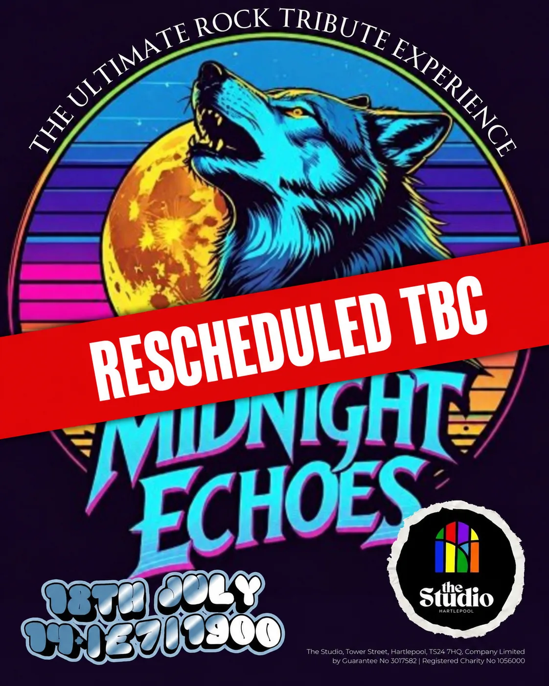 RESCHEDULED TBC - Midnight Echoes - Covers Band at The Studio