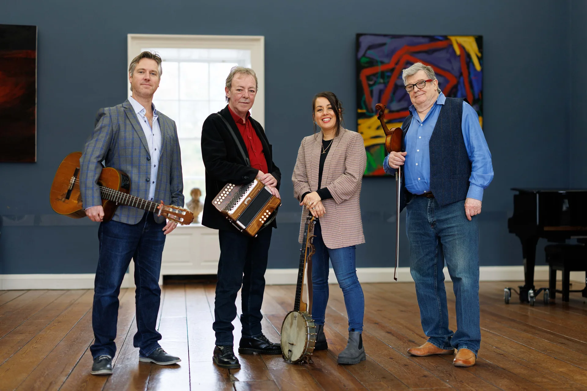 Kevin Burke, Dermot Byrne, Noriana Kennedy and Jim Murray at The Séamus Ennis Arts Centre