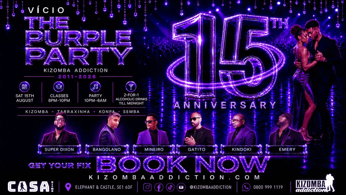 Vício — The Purple Party | Kizomba Addiction's 15th Anniversary | Classes & Party Until 6AM at Casa Ritmo