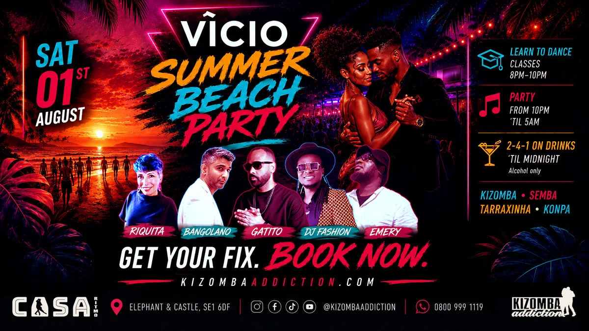 Vício — Summer Beach Edition | Kizomba Classes & Party Until 5AM at Casa Ritmo
