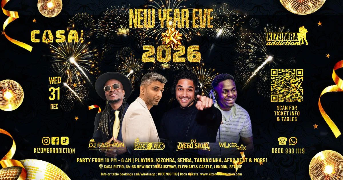 The Gold NYE Kizomba Party 2027 at Casa Ritmo