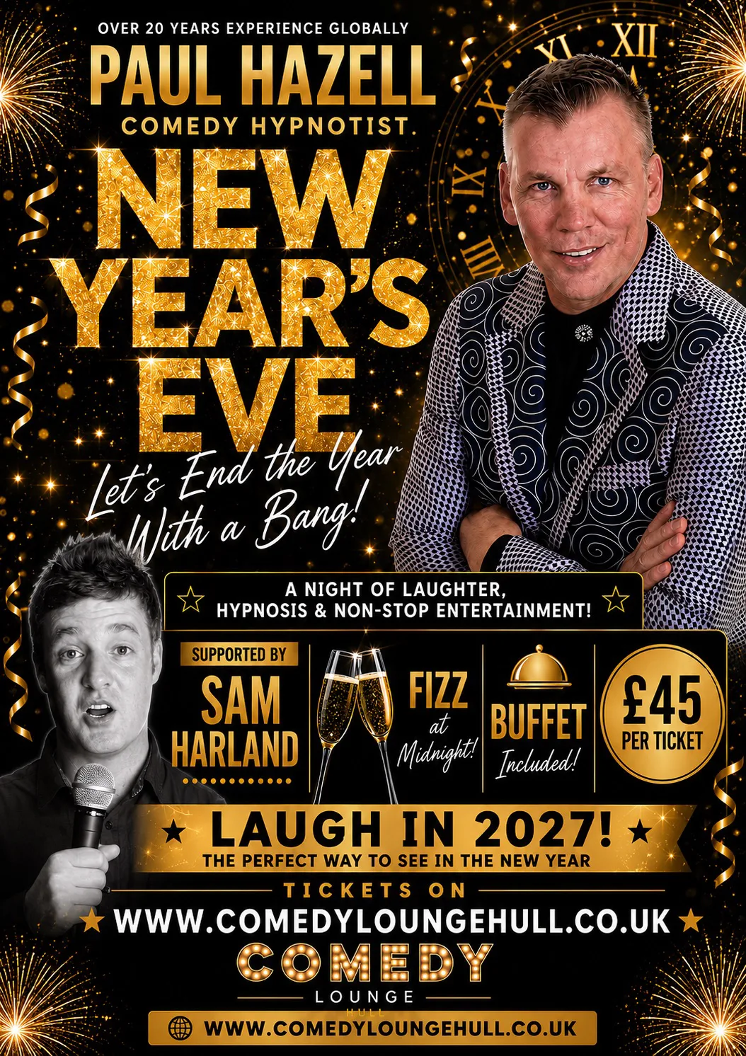 NYE Comedy Hypnotist supported by the fantastic Sam Harland at 112-116 George St