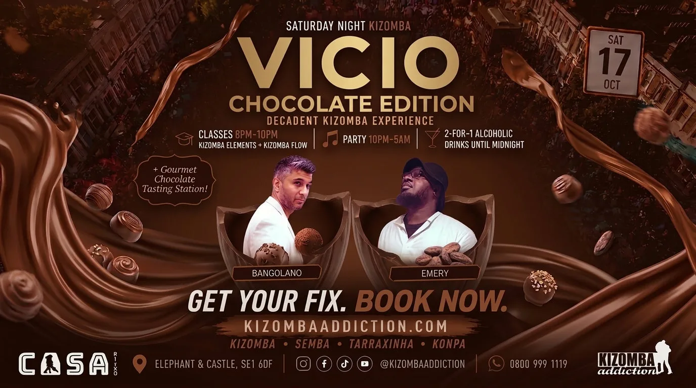 VÍCIO: Chocolate Edition — Kizomba Classes & Party in London Until 5AM | at Casa Ritmo