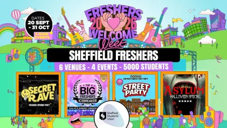 Sheffield Freshers Welcome Week 2026 🎓 - UK Largest Freshers Events - Sold out 10 years Running 🏆