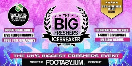 Leeds Big Freshers Icebreaker - Presented by FOOTASYLUM - UK Largest Freshers Events - Sold Out 10 Years Running π