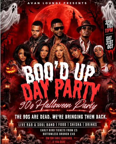 Avan Lounge Presents: BOO'D UP - 90's HALLOWEEN DAY PARTY