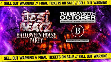DesiBeatz Manchester : HALLOWEEN HOUSE PARTY! | BEE NOIR MANCHESTER