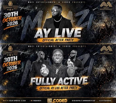FULLY ACTIVE ( OFFICIAL AY LIVE AFTER PARTY) BIRMINGHAM