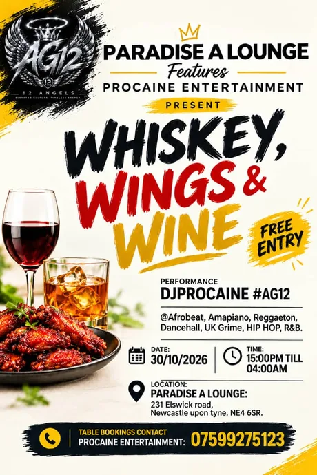 WHISKEY, WINGS & WINE@ Shisha Bar WHISKEY, WINGS & WINE 🍗🎶