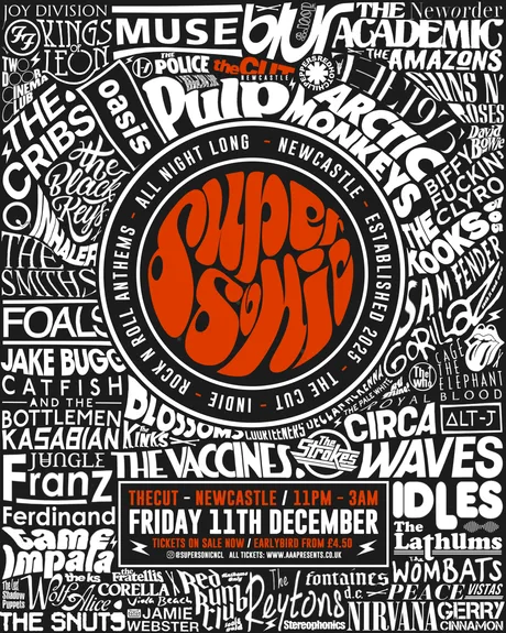 SUPΞRSONIC: 'INDIE XMAS SPECIAL' @ theCUT // Friday 11th December 2026