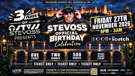 🎉 STEVOSS PRESENTS: 3 YEARS OF STEVOSS & OFFICIAL BIG BIRTHDAY CELEBRATION - ONE TICKET - TWO VENUES 🎉